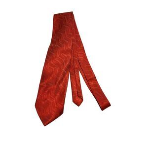 #6336 Sheng Kai Hand Made Orange Silk Necktie